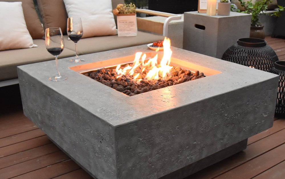 Elementi Manhattan Gas Fire Pit Table - OFG103 - Backyard Canada