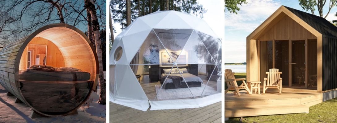 Glamping Bunkies and Geodesic Dome Hero Image