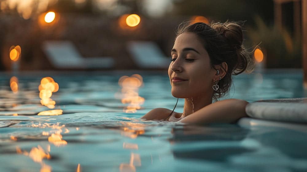 Relax to get ready for Sleep in a Hot Tub.