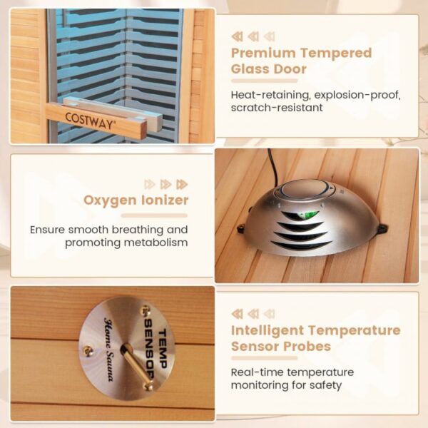 1 Person - Far Infrared Sauna - Canadian Hemlock with Chromotherapy - Image 10