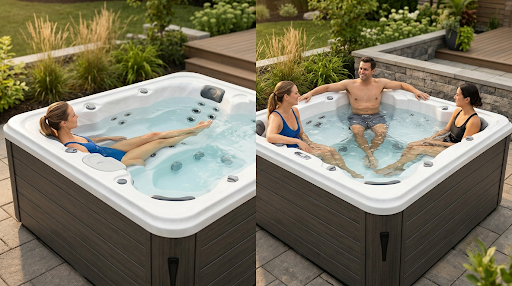 hot tub seating styles
