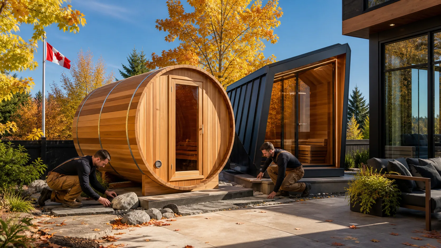 New Outdoor Sauna Designs Showing Up Across Canada This Fall