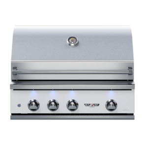 32" Delta Heat Gas Grill with Infrared Rotisserie, White Control Panel